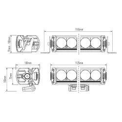 LAZER TRIPLE R24 Lampa LED - 270W